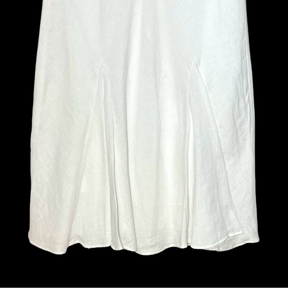 NWT J. Crew Gwyneth Flounce-Hem Slip Skirt in Linen with Elastic Waistband, ST - Picture 8 of 11